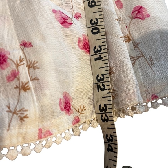 NWT Sim & Sam Floral Linen Blend Baby Doll Wench Dress Floral Medium New - Picture 6 of 10